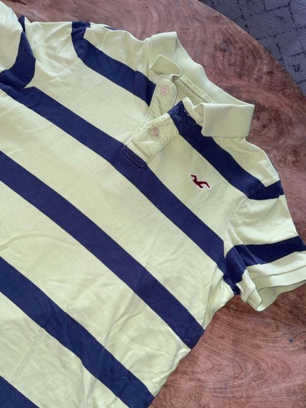 Vintage Mens Hollister striped polo size M Y2K
